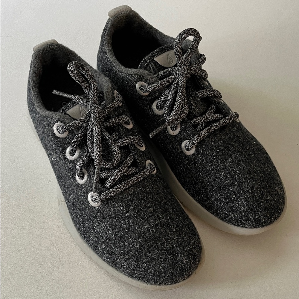 allbirds Women's Charcoal Wool Lace-Up Sneakers